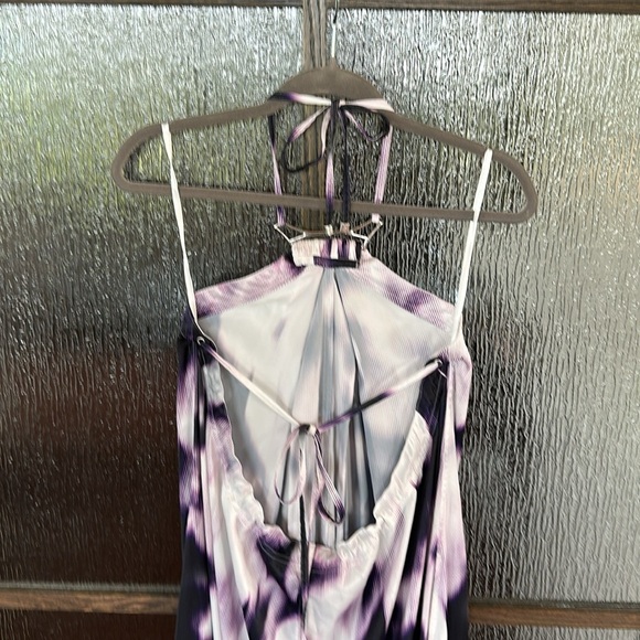 Kaufman Franco Purple Print Halter Maxi Long Medium Pockets - Picture 11 of 15